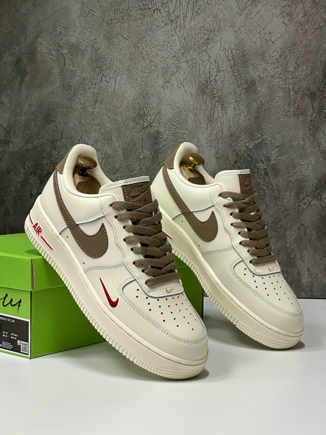 кроссовки nike air force 1,nike air force 1 low premium white brown,кроссовки nike air force,nike air force 1,кроссовки