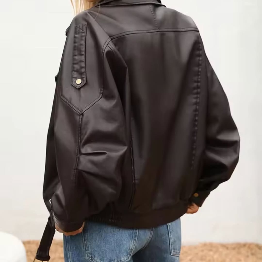 женская кожаная куртка,куртка кожаная косуха oversize,женская байкерская куртка из искусственной кожи,куртка косуха,кожаная куртка