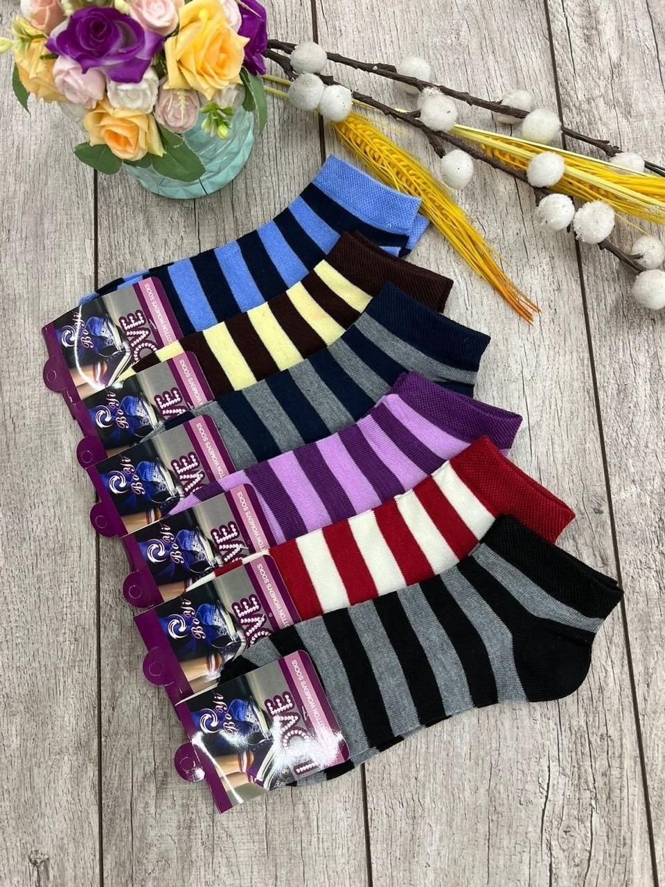 носки женские,носки женские 12 пар,носки женские комплект,носки женские 10 пар,носочки с полосками