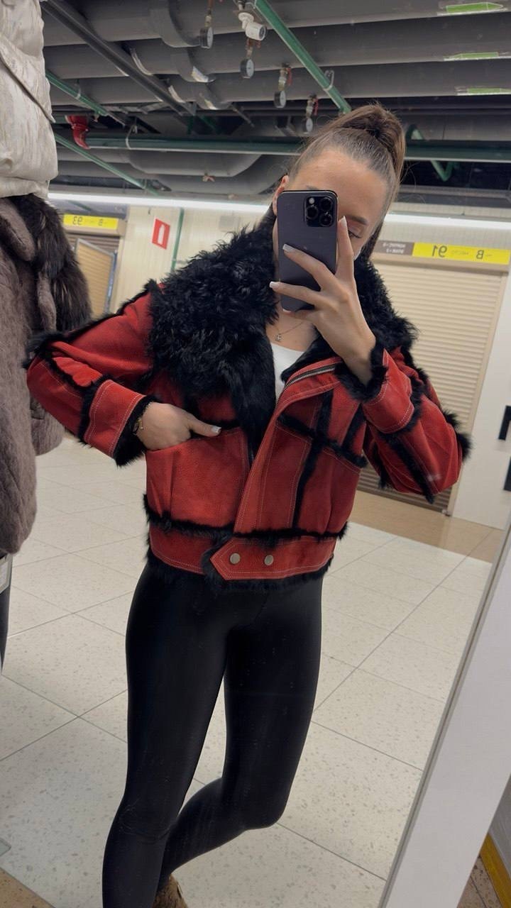 куртка из искусственного меха,меховая куртка,куртка из искусственного меха красная,меховая куртка женская,теплая куртка