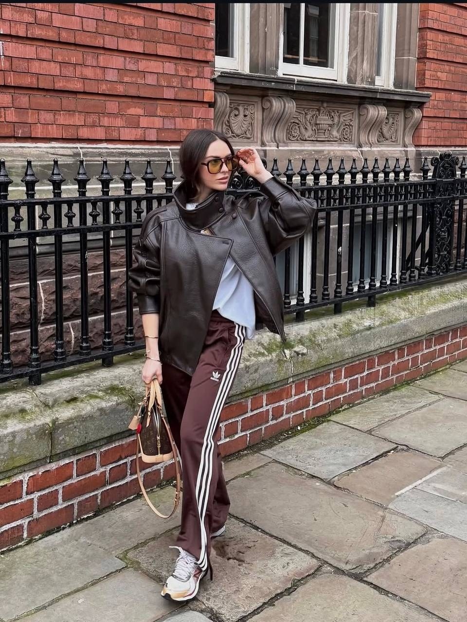 кожаная куртка,куртка оверсайз,модный стиль,дубленка оверсайз