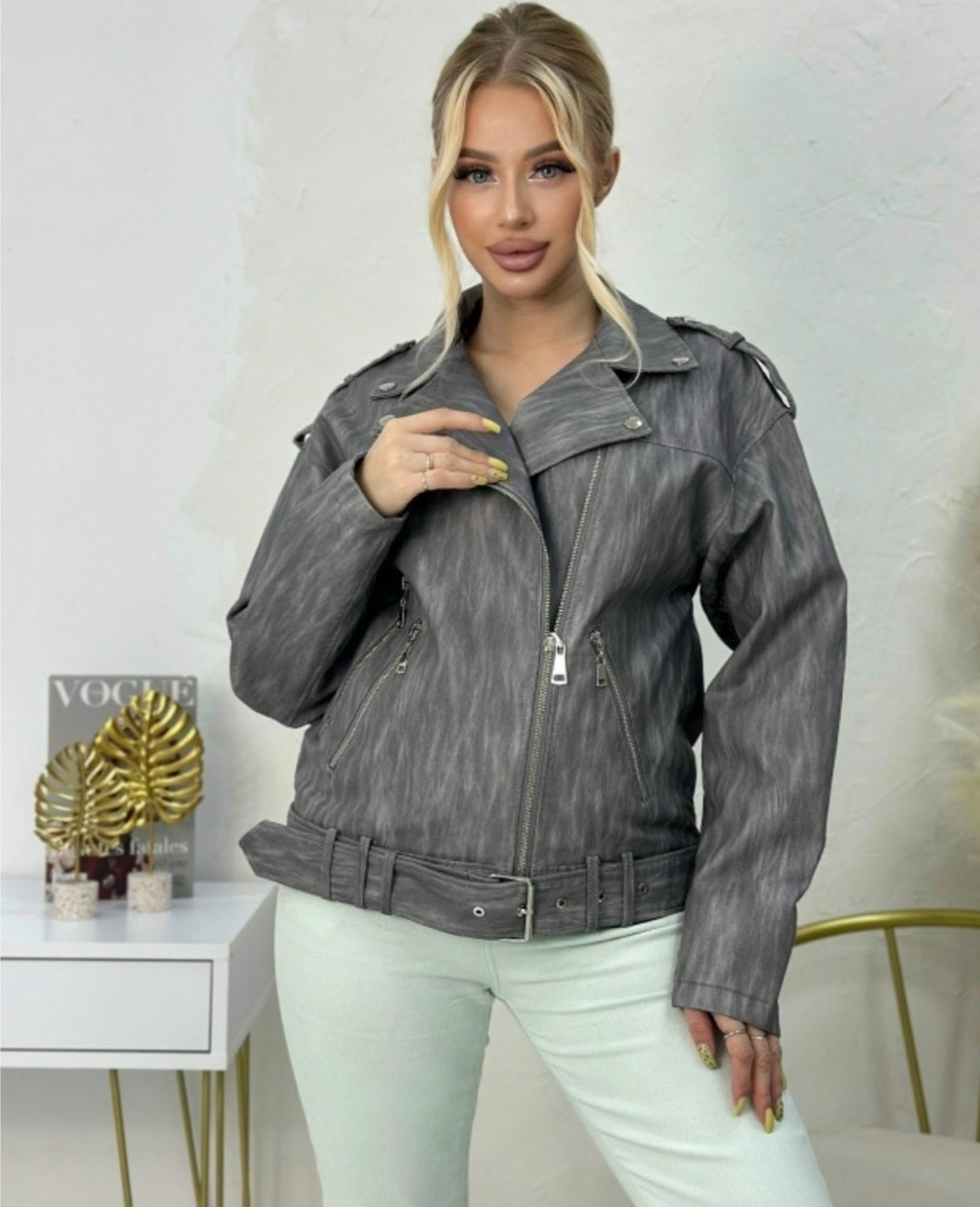 косуха оверсайз кожаная весенняя больших размеров,косуха кожаная оверсайз,косуха женская из экокожи,куртка кожаная,косуха кожаная куртка экокожа оверсайз