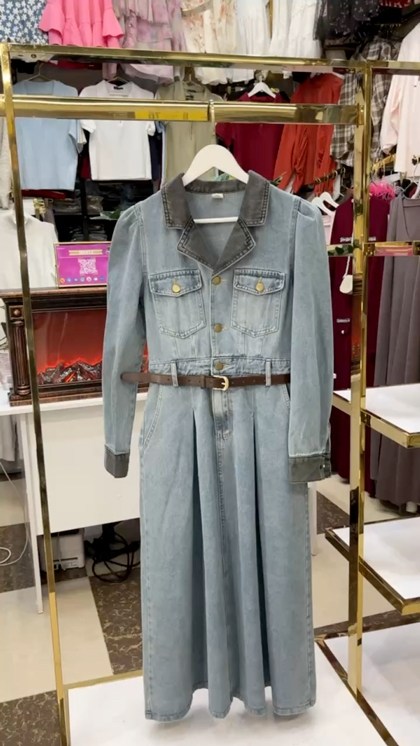 джинсовое платье,женское джинсовое платье,длинное джинсовое платье,женское джинсовое платье с длинным рукавом,женское джинсовое длинное платье