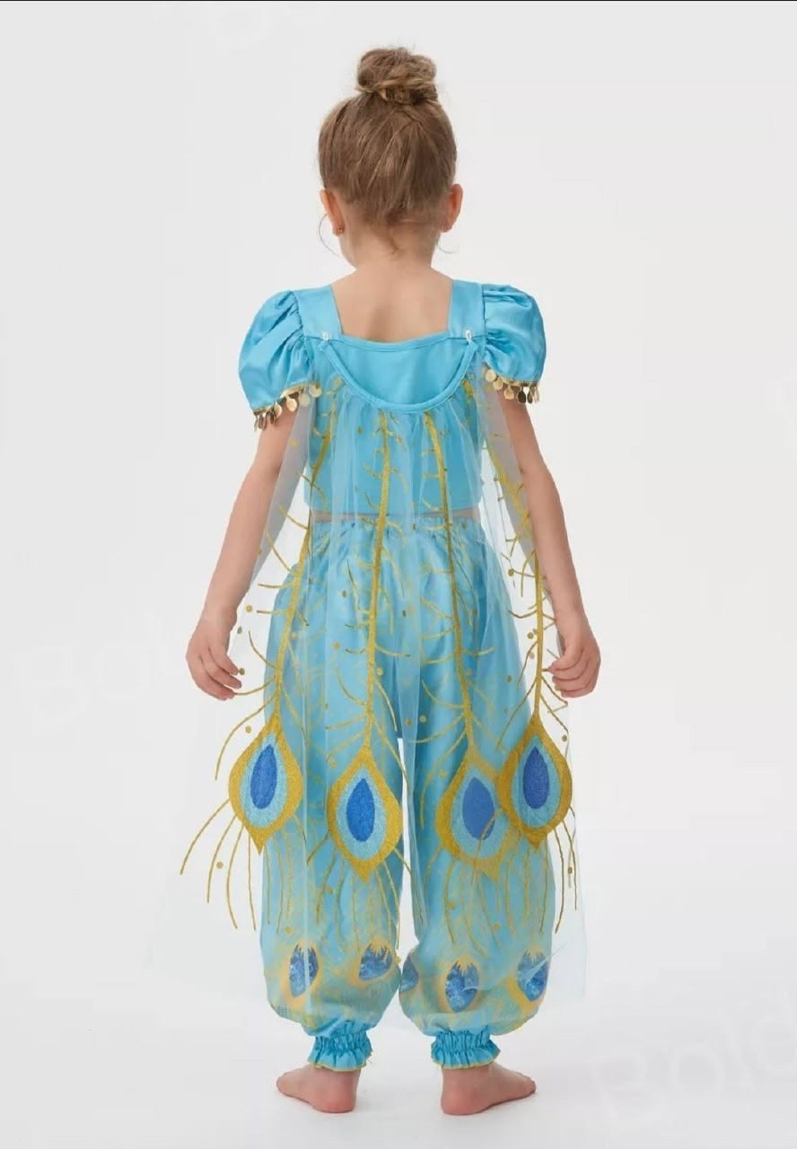 костюм жасмин для девочки,костюм принцессы жасмин для девочек,восточный костюм принцессы жасмин,костюм принцесса востока,детский костюм восточной красавицы