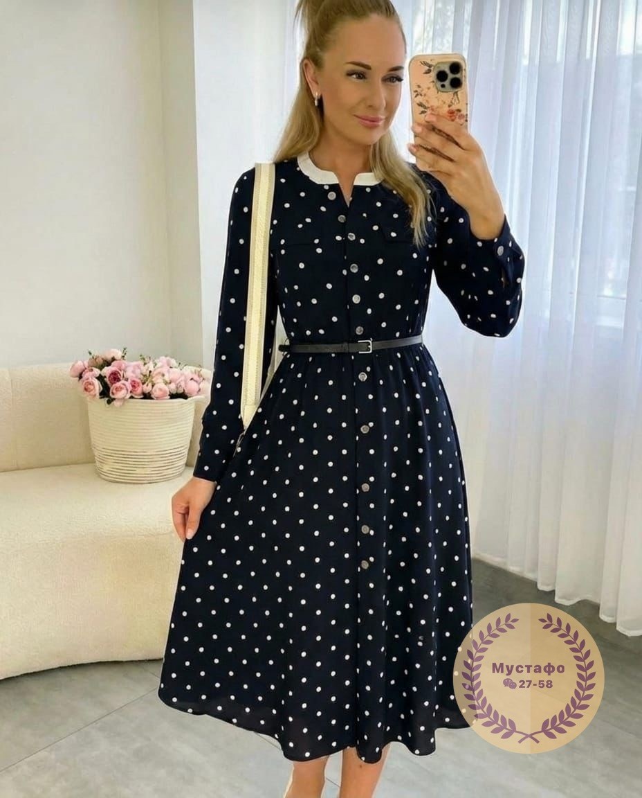 платье женское,платье,платье женское в горошек,платье модное,платье в горох