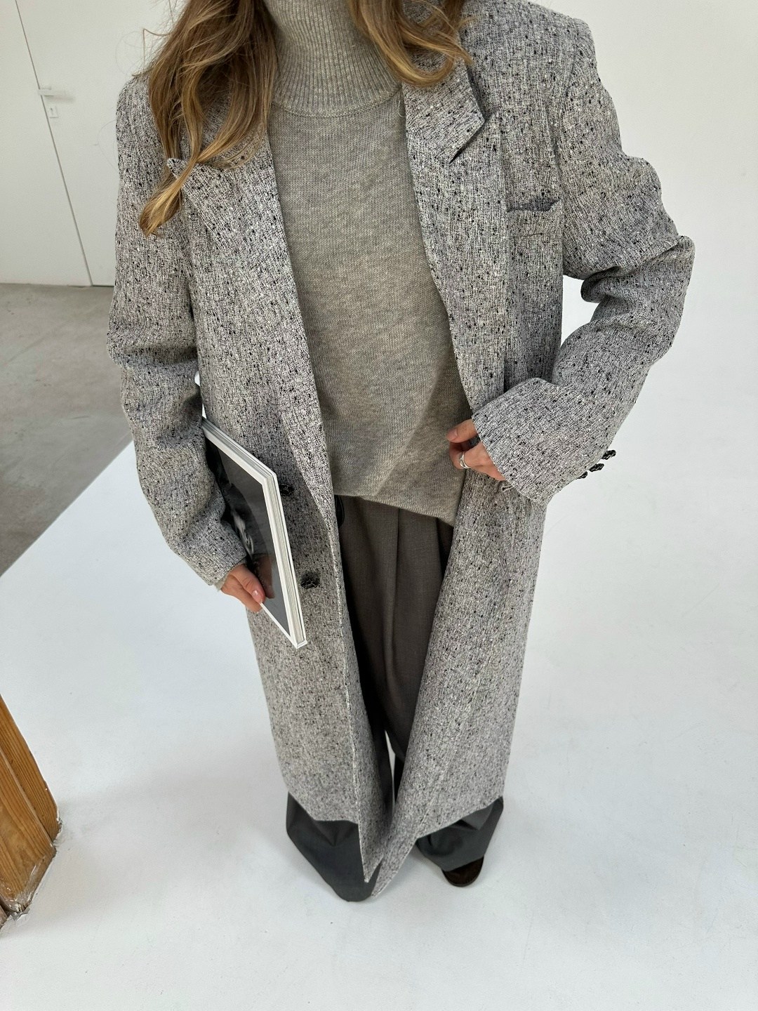 пальто серое,шерстяное пальто,пальто приталенное,пальто длинное,пальто