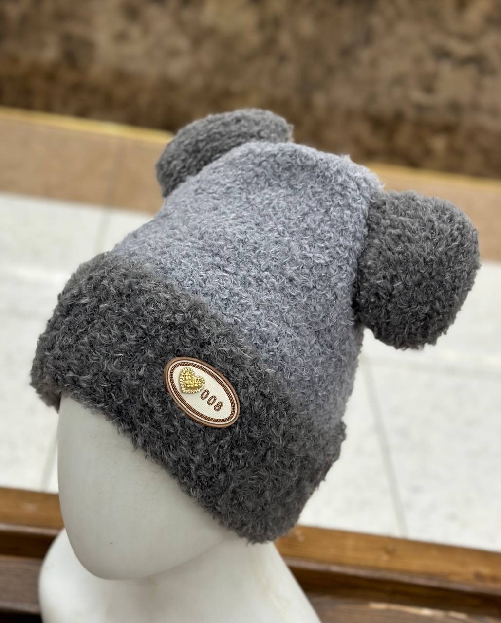 шапка плюшевая,шапка с медвежьими ушками,плюшевая шапочка,зимняя шапка,теплые шапки