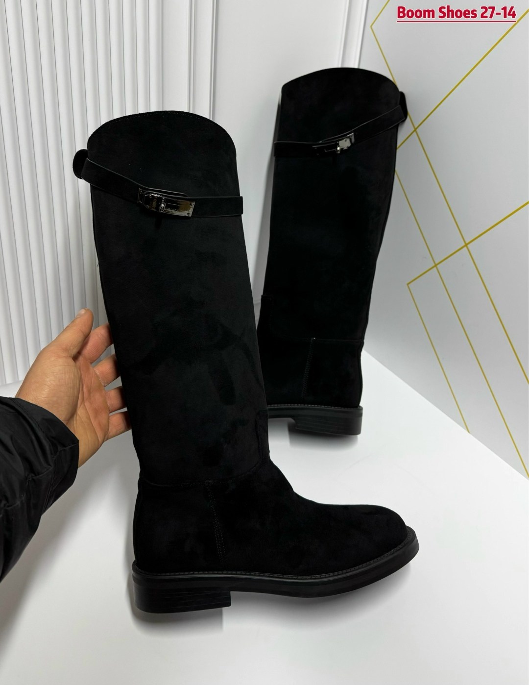 замшевые сапоги,сапоги hermes,женские сапоги,сапоги,женские замшевые сапоги hermes premium black