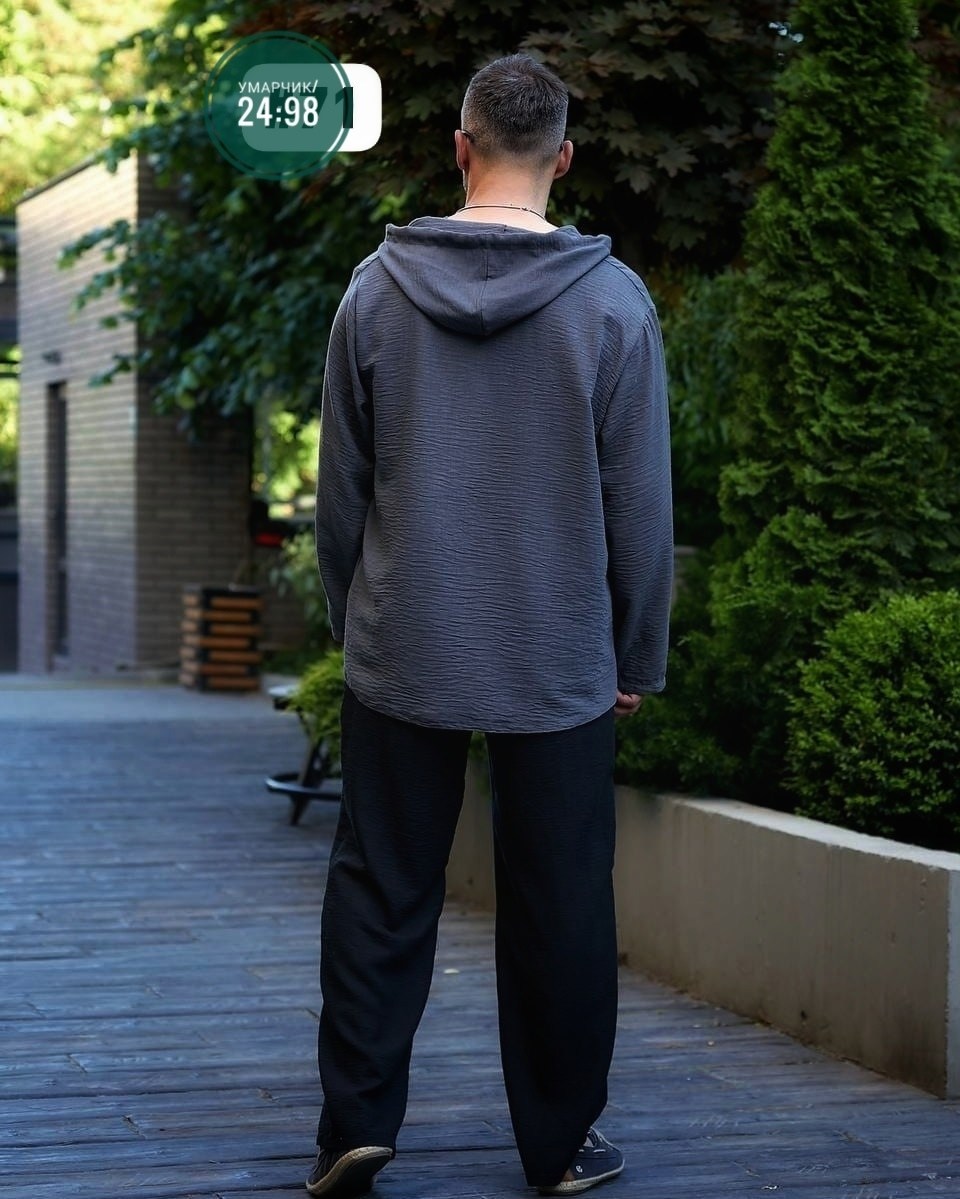 рубашка мужская с капюшоном,рубашка с капюшоном,мужская рубашка,туника мужская,мужская льняная рубашка