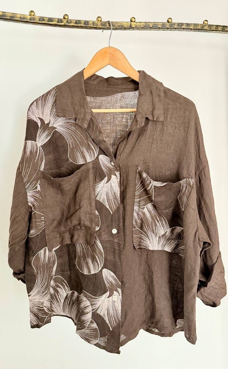 рубашка повседневная,женская рубашка,рубашка льняная,рубашка из хлопка и льна,рубашка из льна