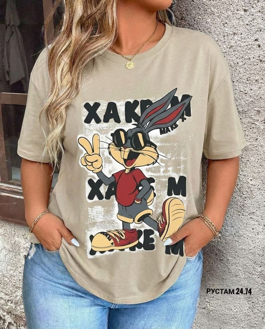 женская футболка,футболка с принтом,футболки и топы,женские футболки с принтом,футболка женская багз банни