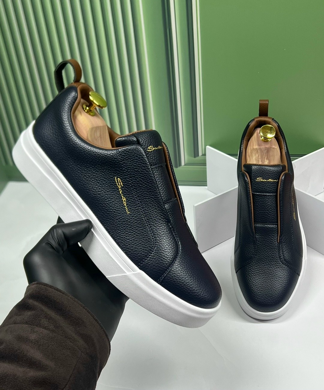 ,мужские слипоны,мужские кеды santoni,слипоны santoni,мужская