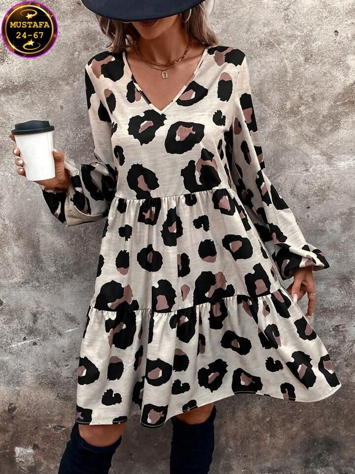 платье с леопардовым принтом,платье женская,леопардовые платья,стильное женское платье,платье туника