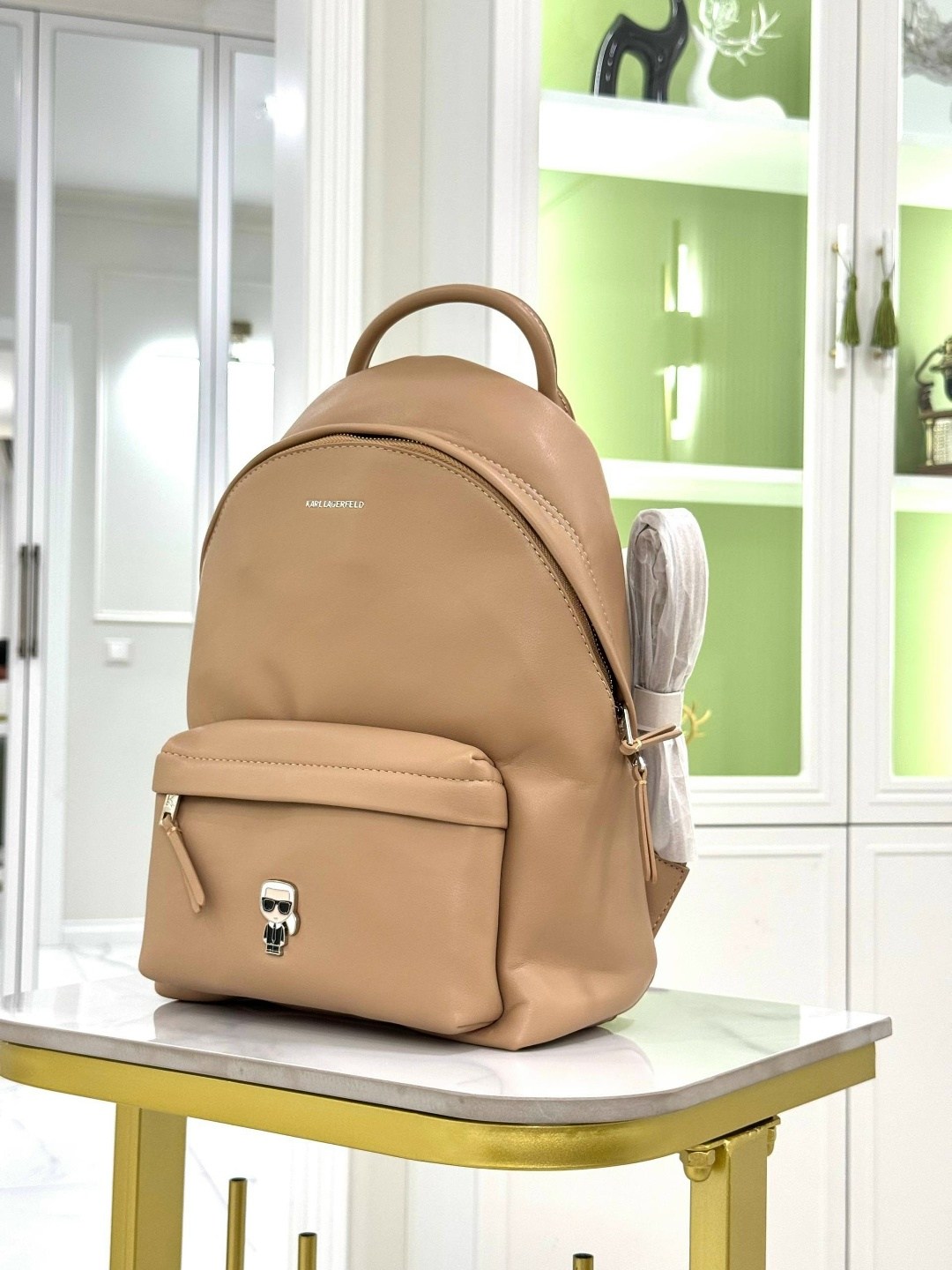кожаный рюкзак карл лагерфельд женский,рюкзак женские,рюкзак женский кожаный,karl lagerfeld рюкзак,бежевый рюкзак
