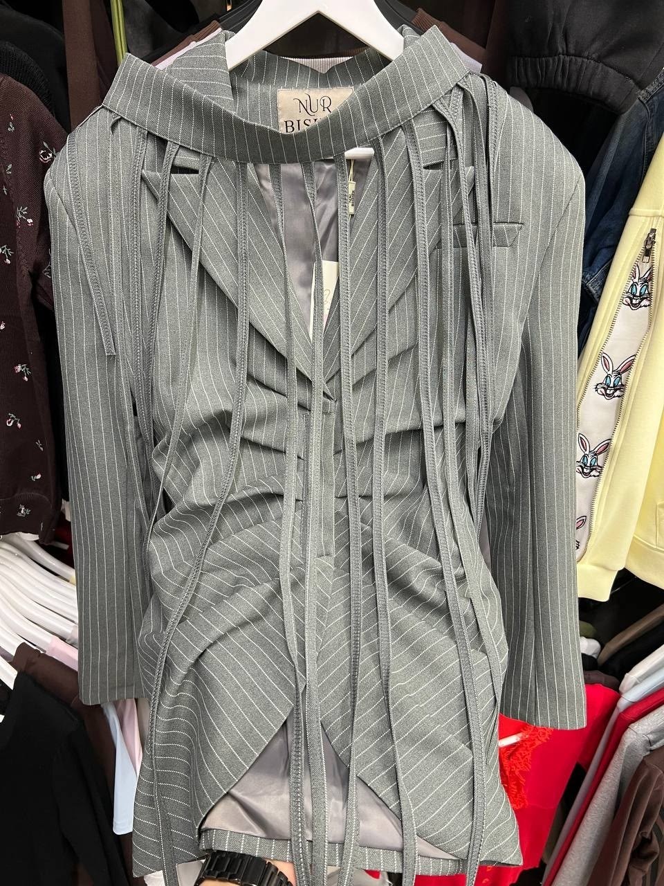 the attico однобортный блейзер в тонкую полоску розовый,женские пиджаки,жакет женские,пиджак,жакет