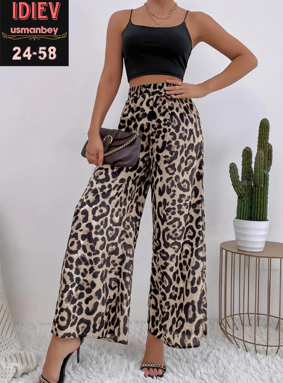 женские широкие брюки клеш леопардовые,брюки с широкими штанинами с леопардовым принтом,брюки с широкими штанинами с леопардовым принтом shein,shein vcay брюки с широкими штанинами с леопардовым принт