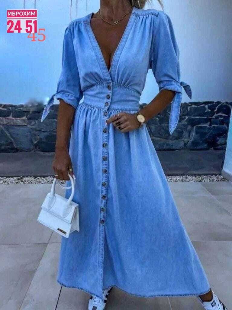платье джинсовое женское,платье джинс,джинсовое платье,платье длинное джинсовое,стильное летнее платье