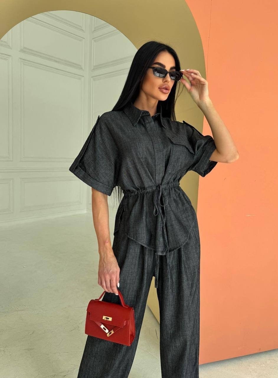 костюм брючный шелковый,брючные женские костюмы,летний брючный костюм двойка saboor,шелковый костюм,костюм брючный тройка