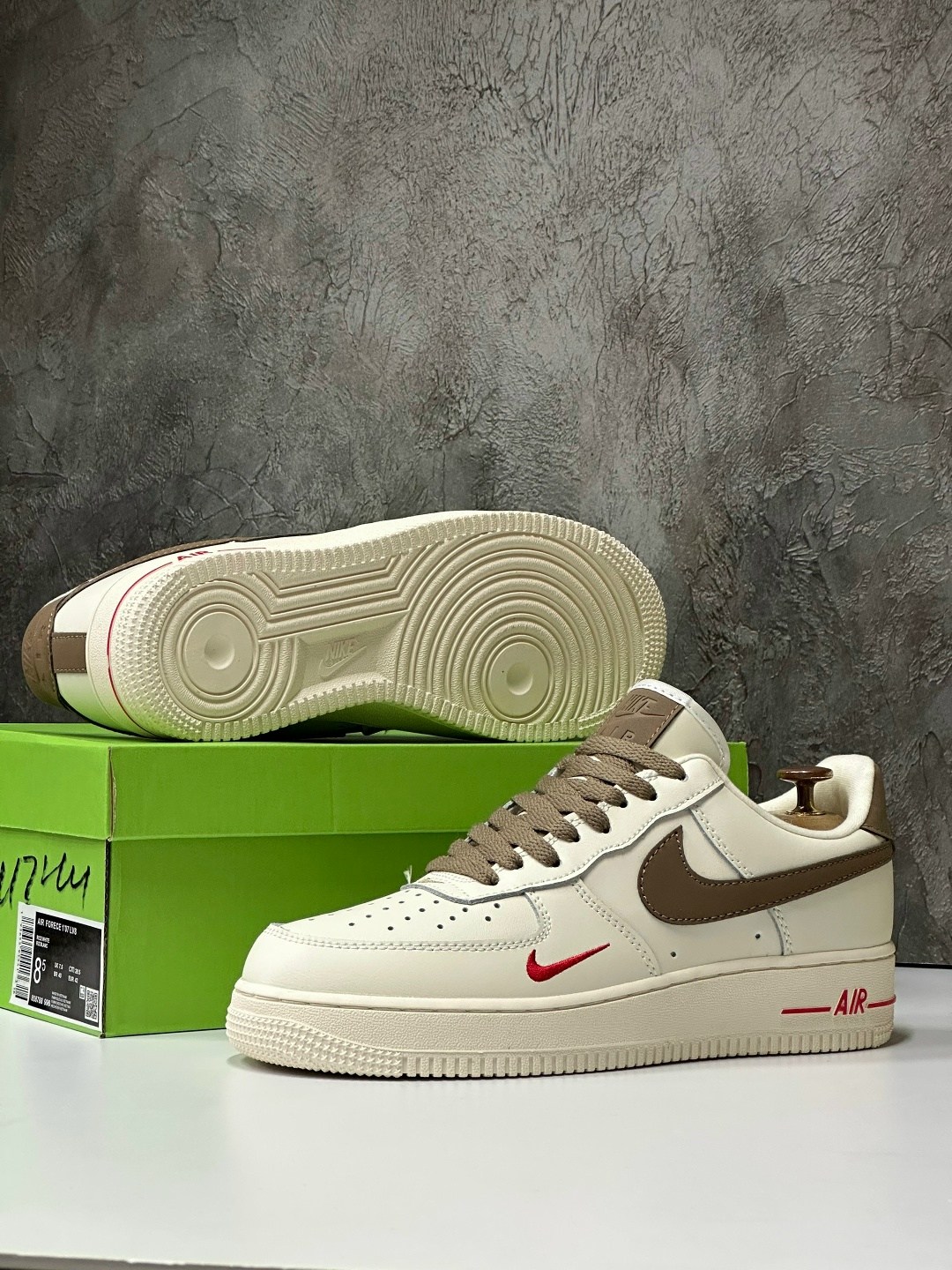 кроссовки nike air force 1,nike air force 1 low premium white brown,кроссовки nike air force,nike air force 1,кроссовки