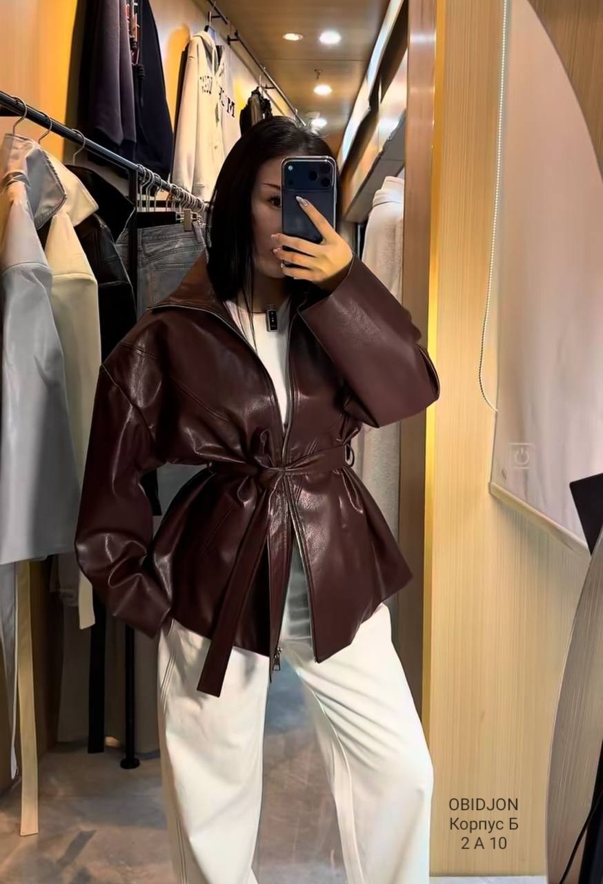 женская кожаная куртка,кожаная куртка,куртка демисезонная кожаная с поясом,куртка из экокожи,модная женская кожаная куртка из искусственной кожи