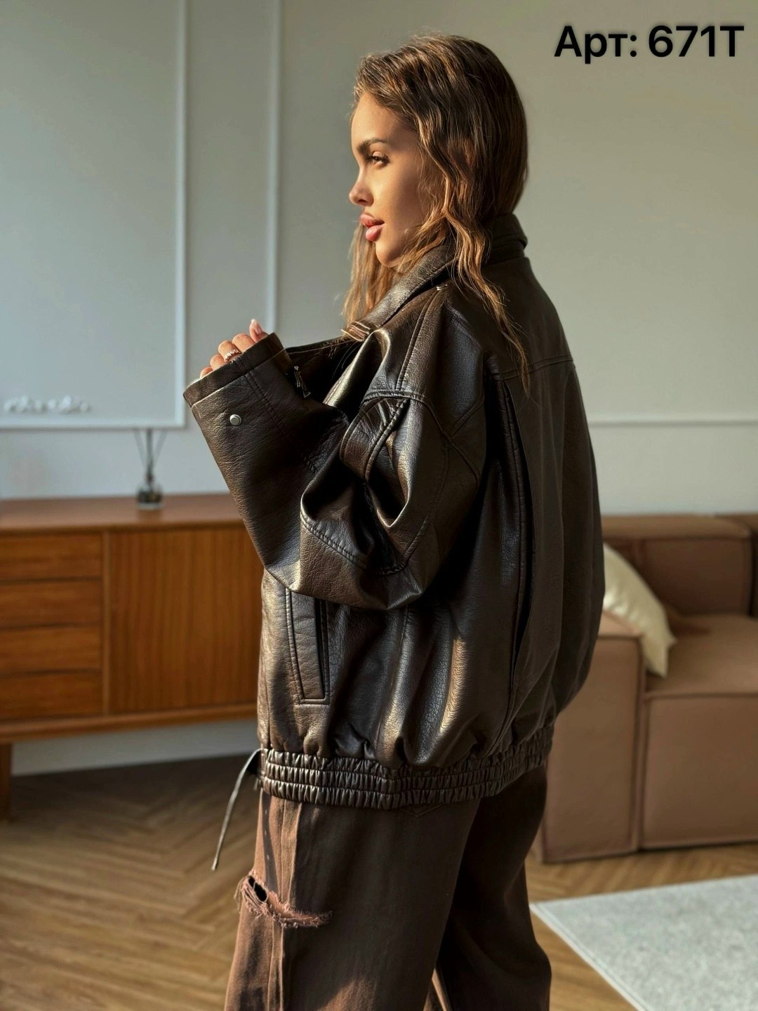 куртка из эко кожи,куртка женская коричневый,куртка бомбер оверсайз кожаная c&c fashion,куртка кожаная женская,кожаная куртка