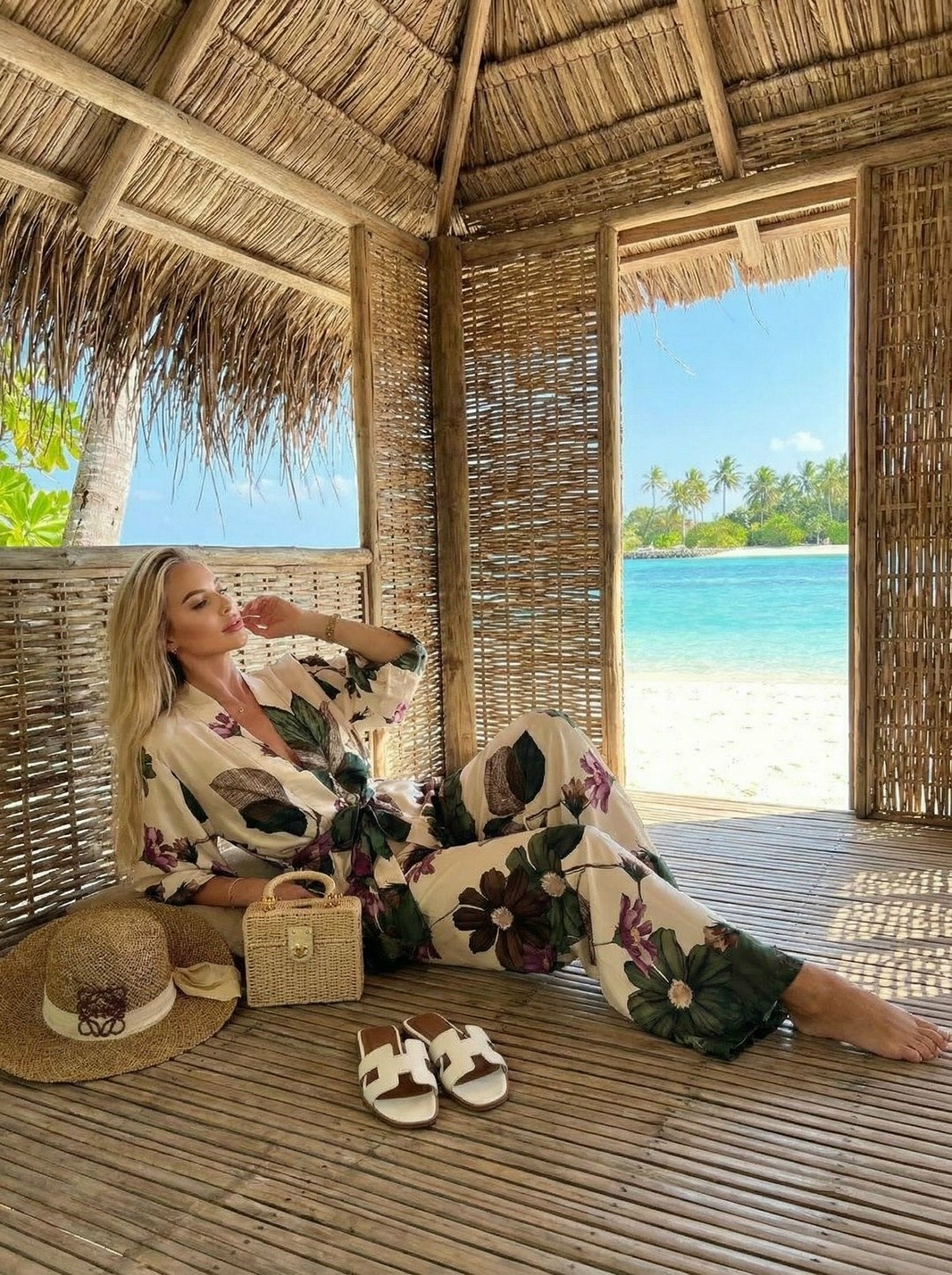 костюм в пижамном стиле,пляжные наряды,пляжная одежда,пляжное платье,пляжный стиль