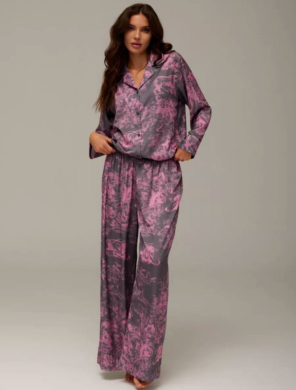 домашний костюм пижама,пижама со штанами и рубашкой шелковая buybeauty,пижама женская,домашние костюмы,пижама шелковая