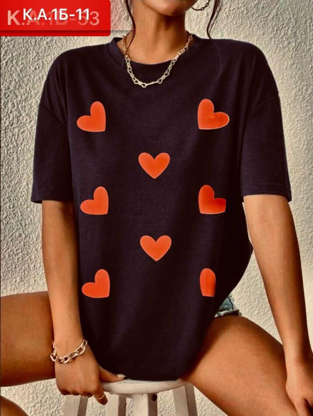 футболка женская,футболка женская с принтом сердечки,летние футболки,футболка футболка женская,женские футболки 2025