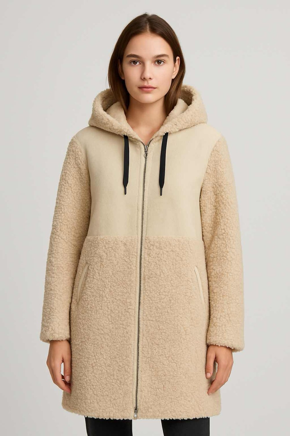 дубленка женская каляев 63971 бежевая 44 ru,дубленка искусственная elfina,верхняя одежда,женская верхняя одежда,дубленка женская тверская меховая бк 23 2256 зоя бежевая 54 ru