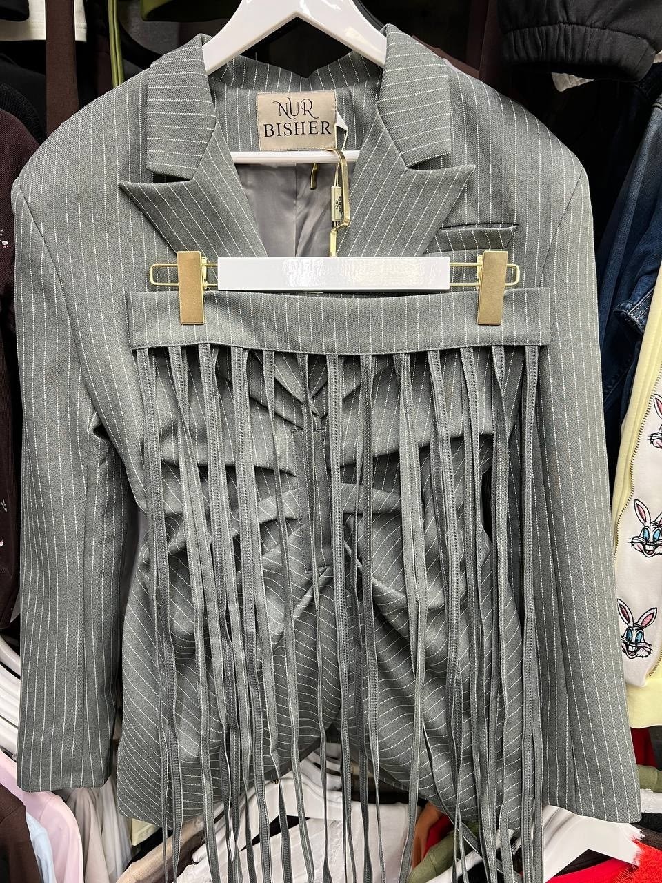 the attico однобортный блейзер в тонкую полоску розовый,женские пиджаки,жакет женские,пиджак,жакет