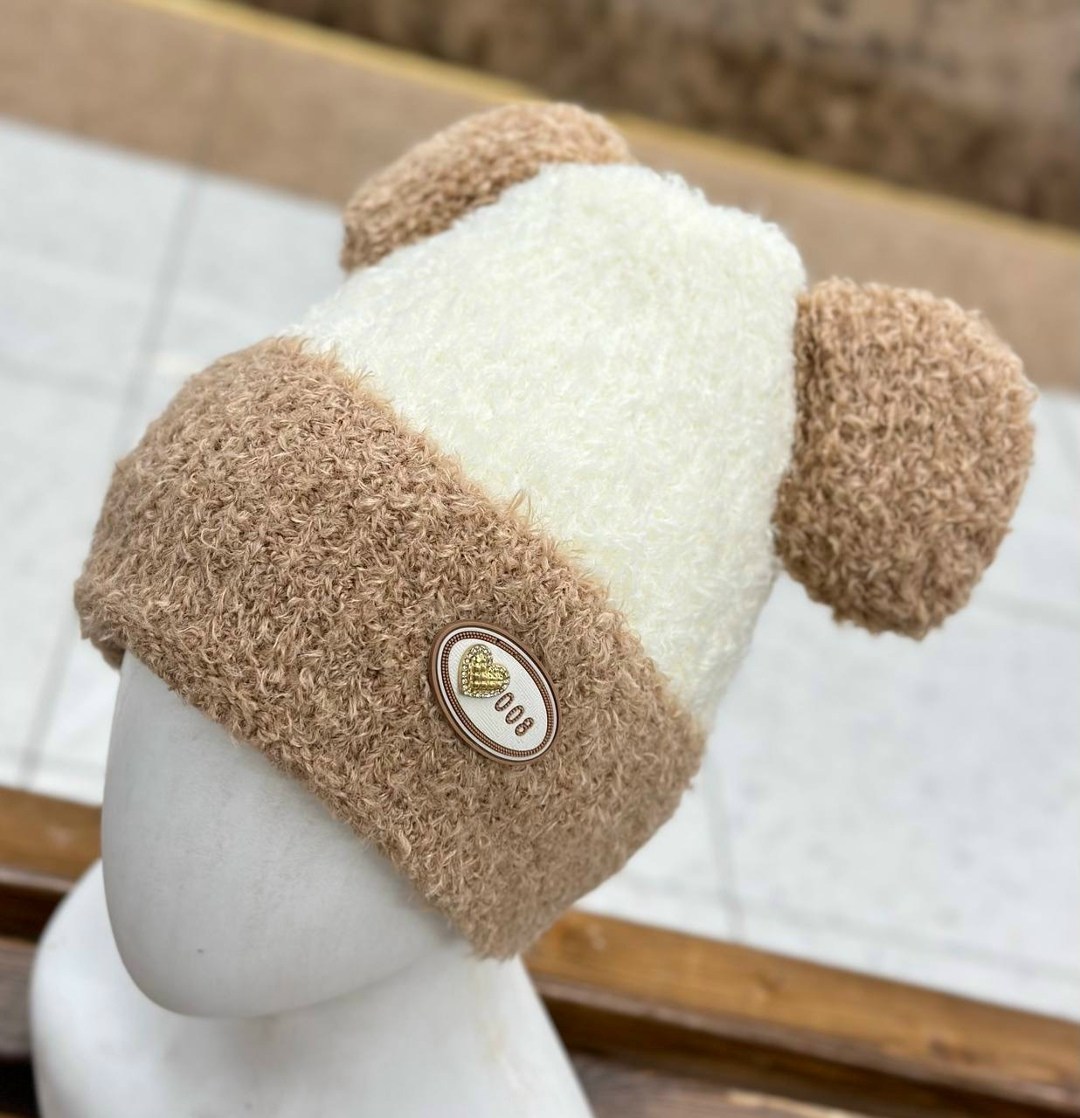 шапка плюшевая,шапка с медвежьими ушками,плюшевая шапочка,зимняя шапка,теплые шапки