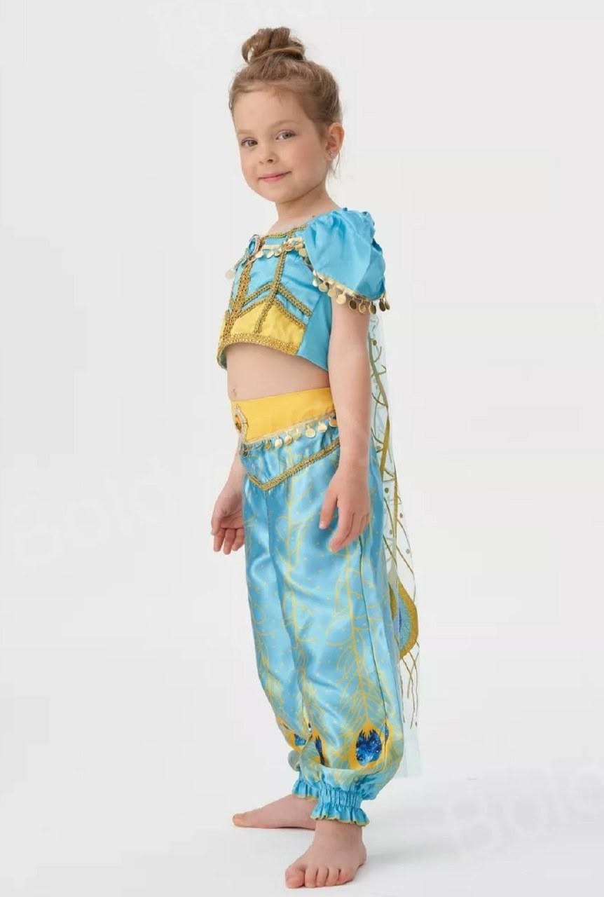 костюм жасмин для девочки,костюм принцессы жасмин для девочек,восточный костюм принцессы жасмин,костюм принцесса востока,детский костюм восточной красавицы