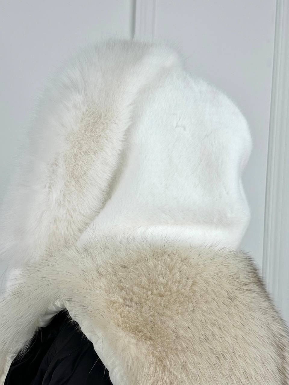 женская меховая шапка капор зима белый,шапка капор женская,шапка капор,шапка меховая женская,женские меховые