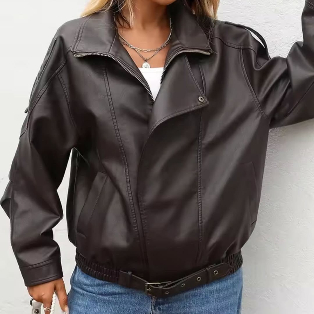 женская кожаная куртка,куртка кожаная косуха oversize,женская байкерская куртка из искусственной кожи,куртка косуха,кожаная куртка