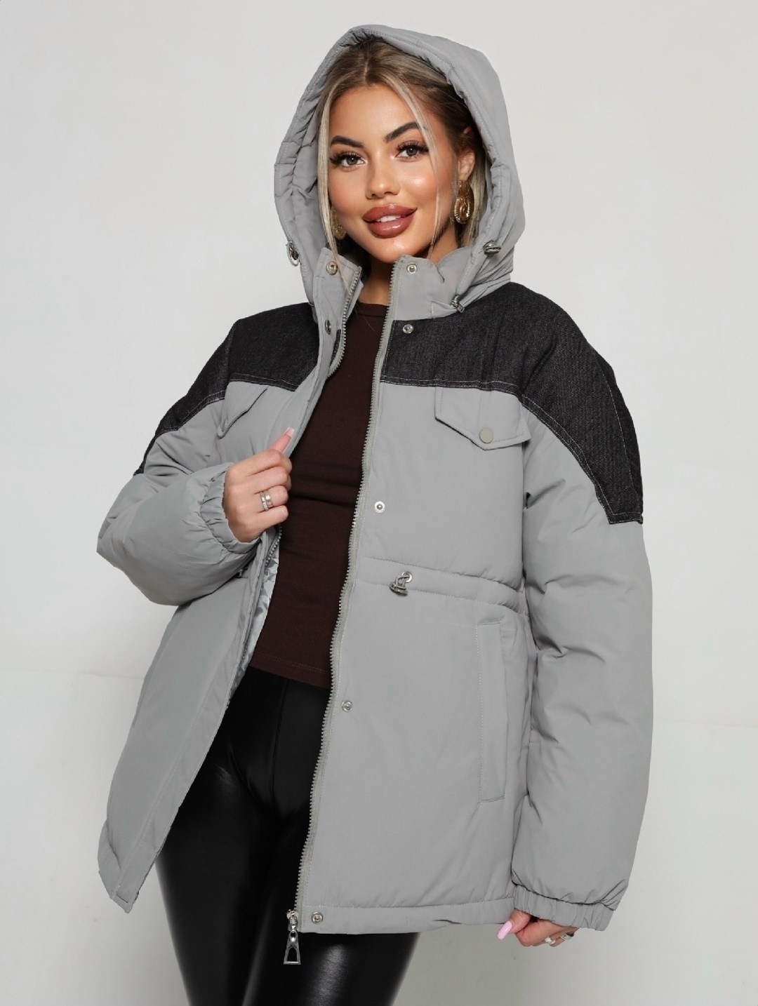 синтепоновые модные демисезонные куртки оверсайз,куртка стильная,демисезонная куртка,женская демисезонная куртка,куртка женская