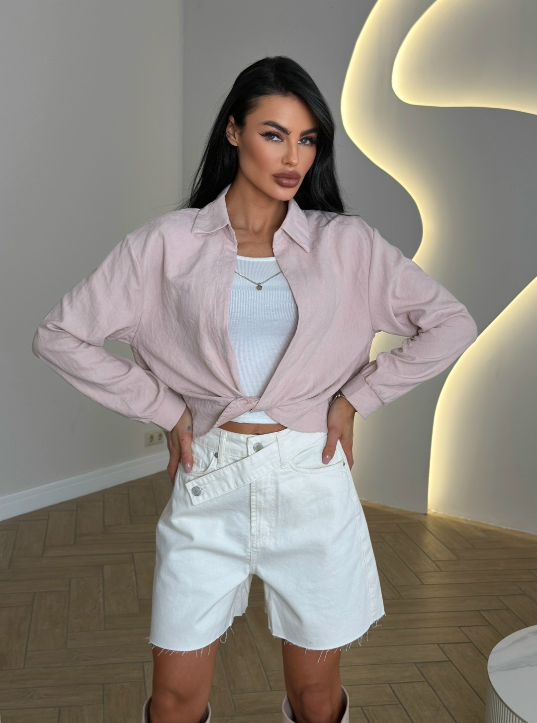 рубашка женская,рубашка муслиновая оверсайз летняя блузка meryem 169001223,рубашка муслиновая оверсайз летняя блузка meryem цвет светло-розовый,рубашка модная,рубашка женская розовая