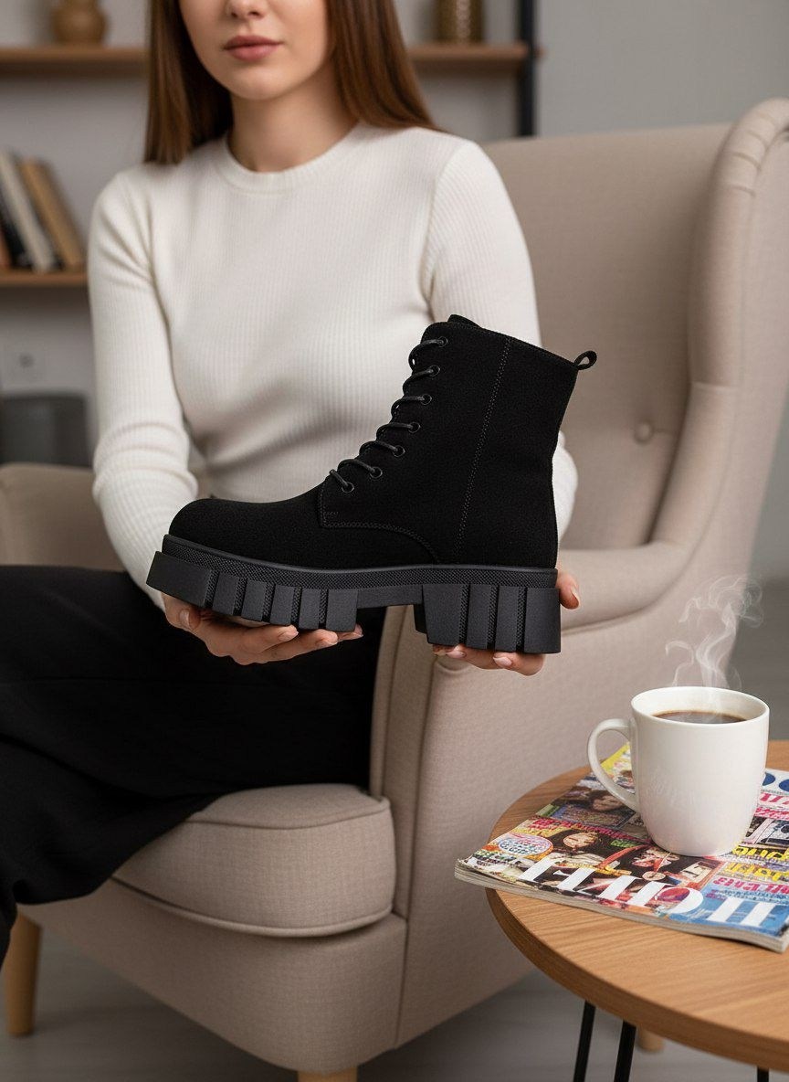 ,ботинки женские,ботинки женские замшевые на платформе,зимняя женская ,ботинки женские зимние