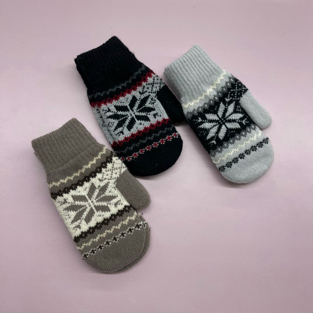 детские варежки,варежки вязаные детские орнамент снежинка зеленый,варежки вязаные детские,вязаные варежки,варежки женские