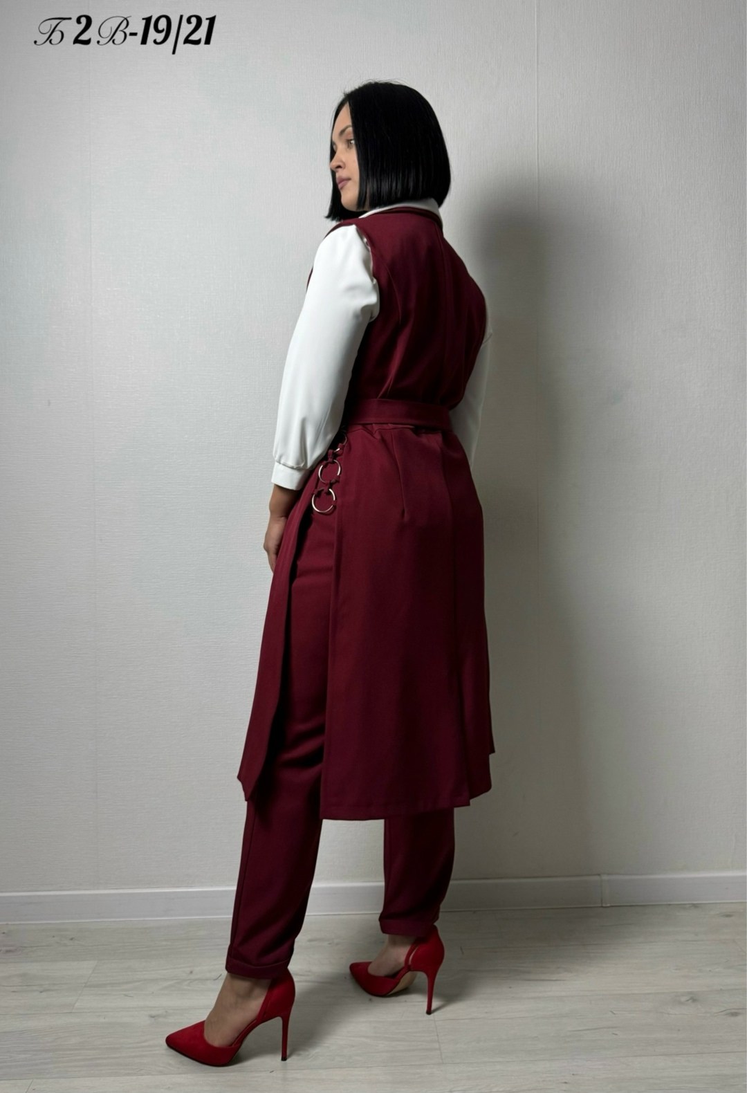 брючный костюм,брючный комплект,комплект жилет,брючный костюм женский марсала,брючный костюм с жилетом для полных