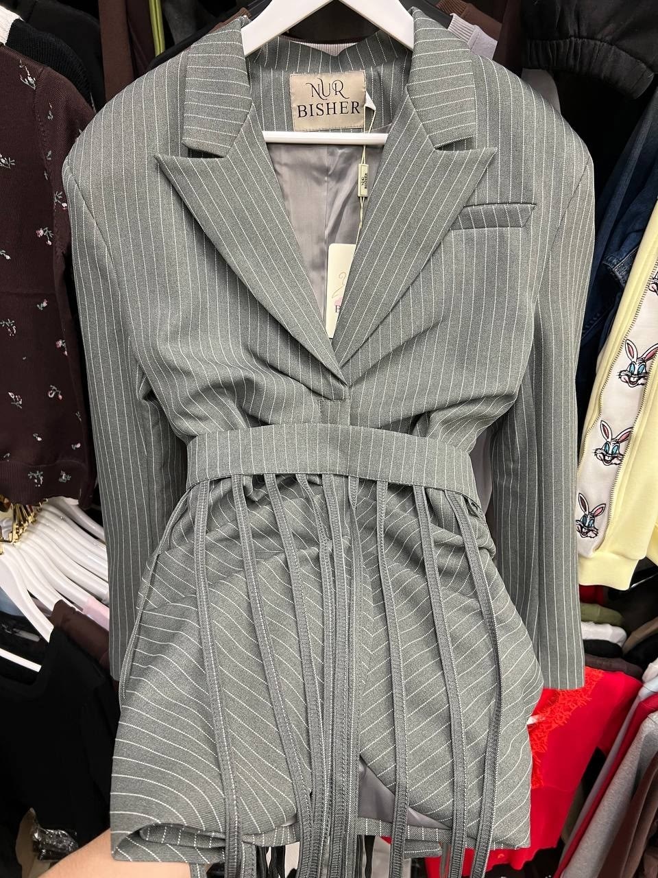 the attico однобортный блейзер в тонкую полоску розовый,женские пиджаки,жакет женские,пиджак,жакет