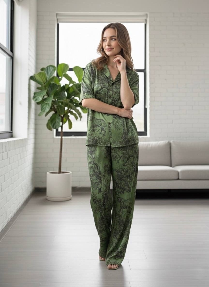 пижама шелковая с брюками,пижама из искусственного шелка,пижама для женщин,пижама комплект,пижама шелковое