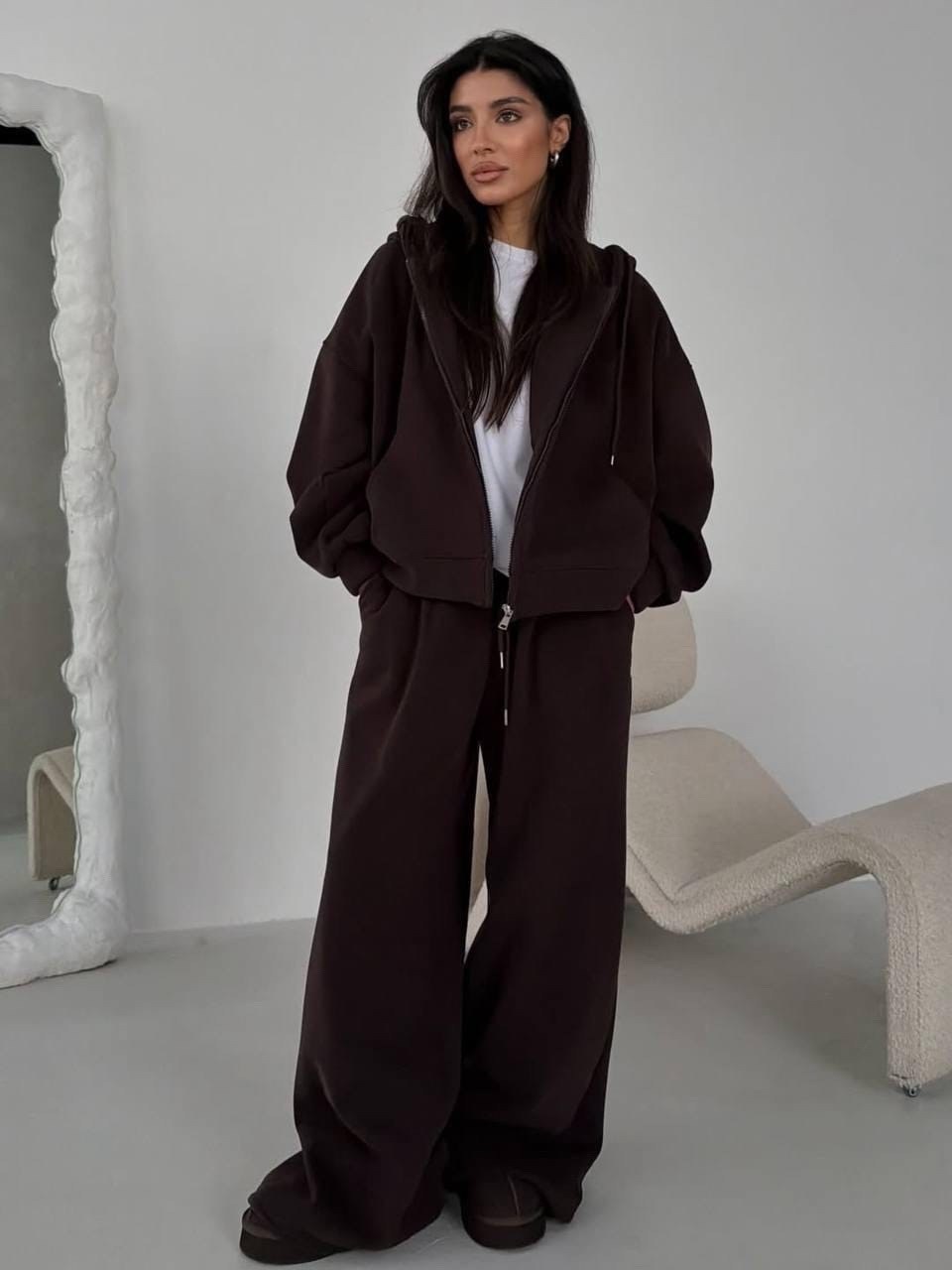 спортивный костюм,костюм 2860 толстовка и брюки палаццо,костюм спортивный женский,костюм женский ,костюм толстовка и брюки палаццо