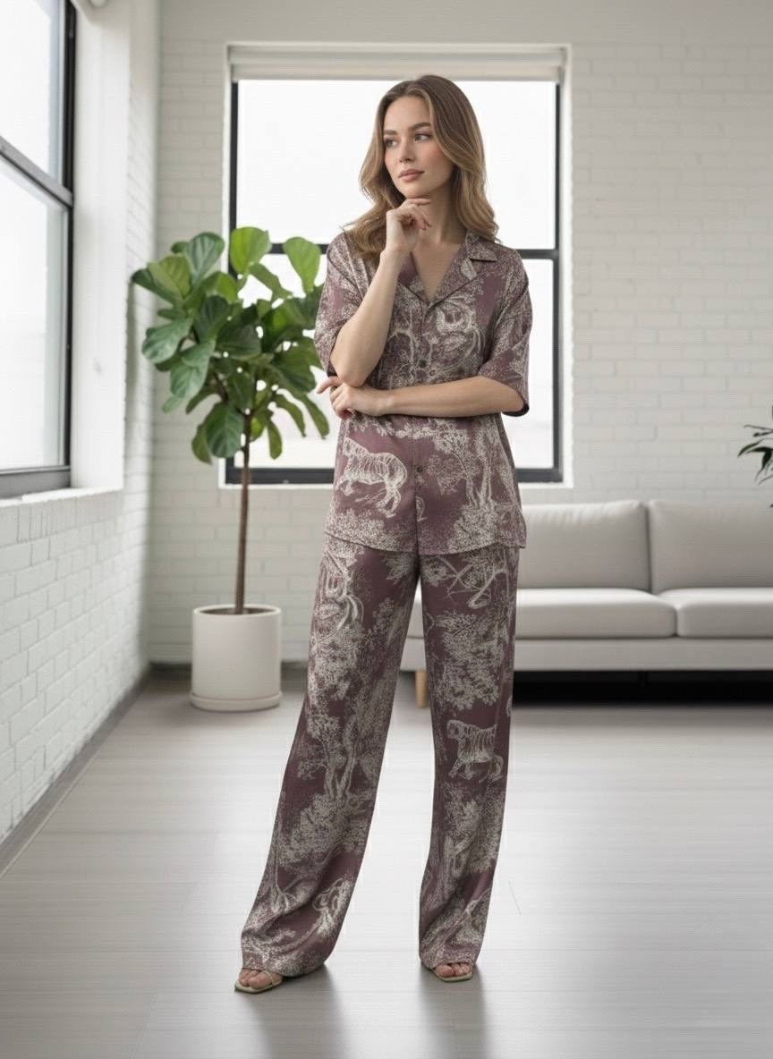 пижама шелковая с брюками,пижама из искусственного шелка,пижама для женщин,пижама комплект,пижама шелковое