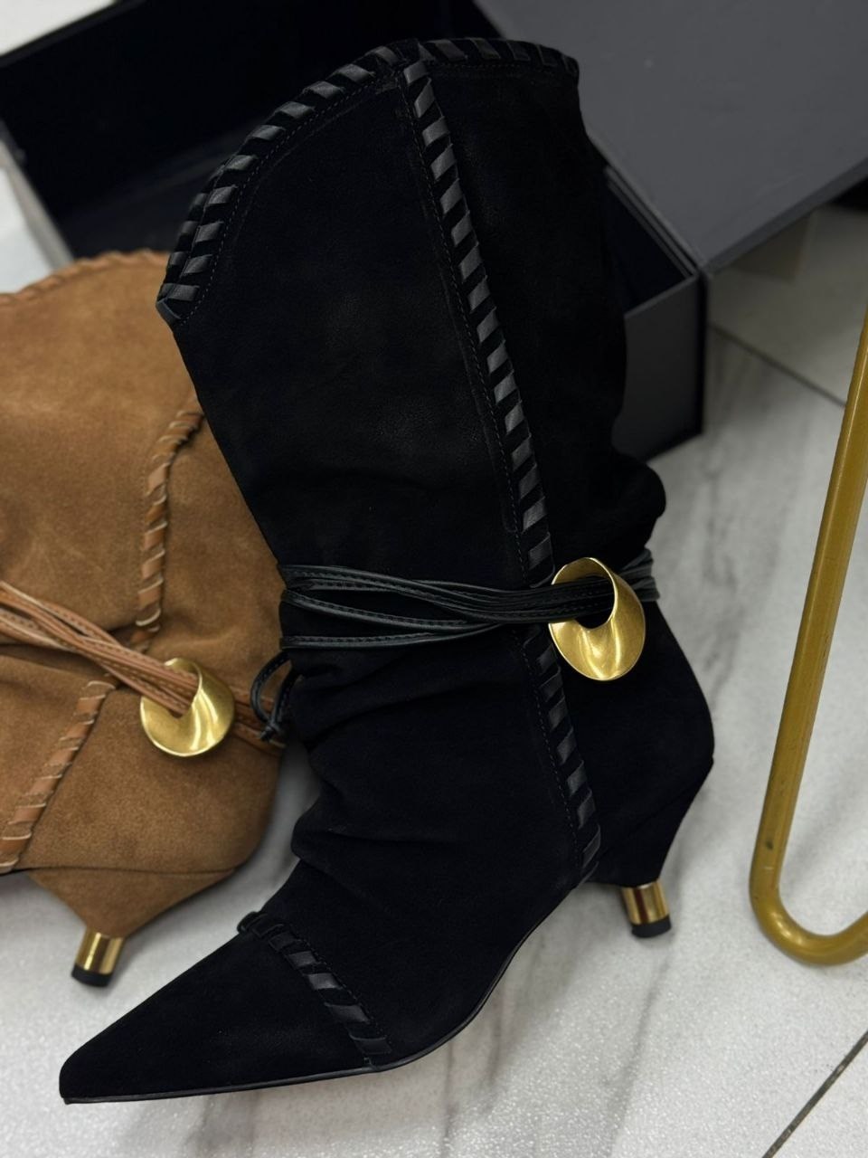 ,женские сапоги,сапоги балли,сапоги замшевые, женская