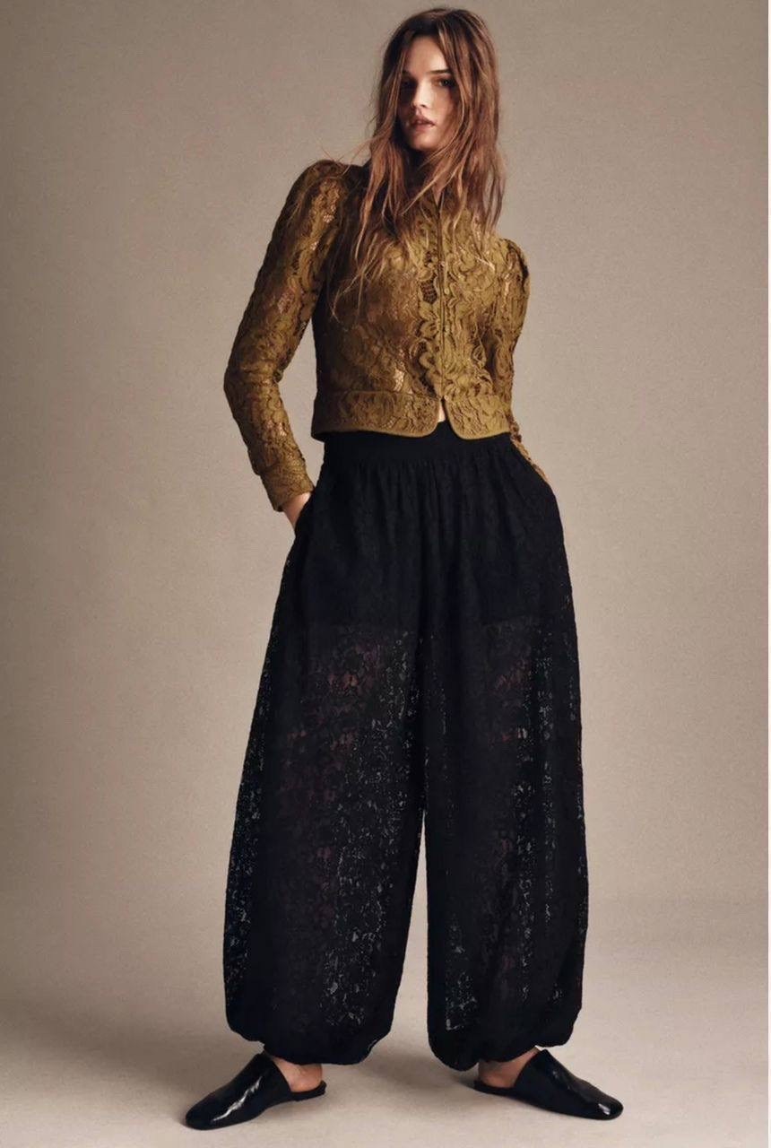 брюки из гипюра,брюки кружевные,женские прозрачные кружевные свободные брюки,брюки с кружевом,кружевные брюки женские