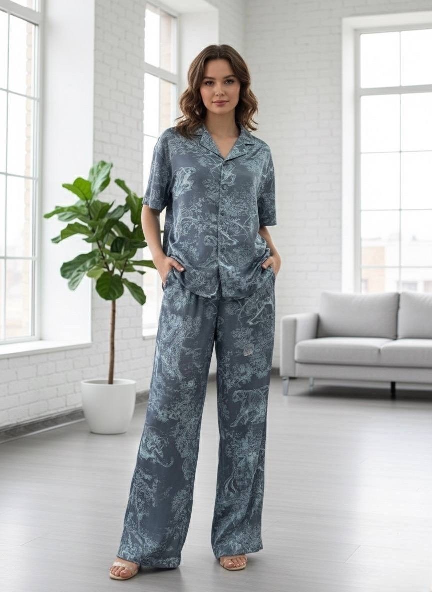пижама шелковая с брюками,пижама из искусственного шелка,пижама для женщин,пижама комплект,пижама шелковое