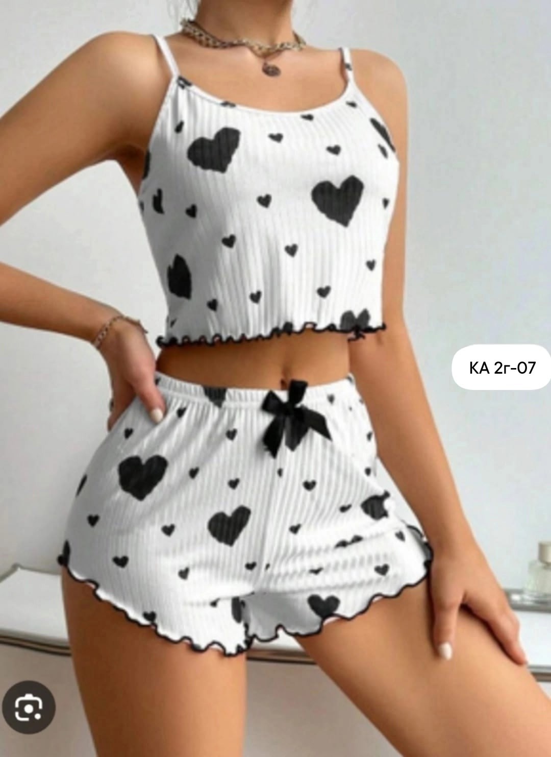 пижама женская с шортами с сердечками,пижама женская,домашняя одежда пижама,пижама женская топ и шорты арт. 1382227,женская пижама комплект