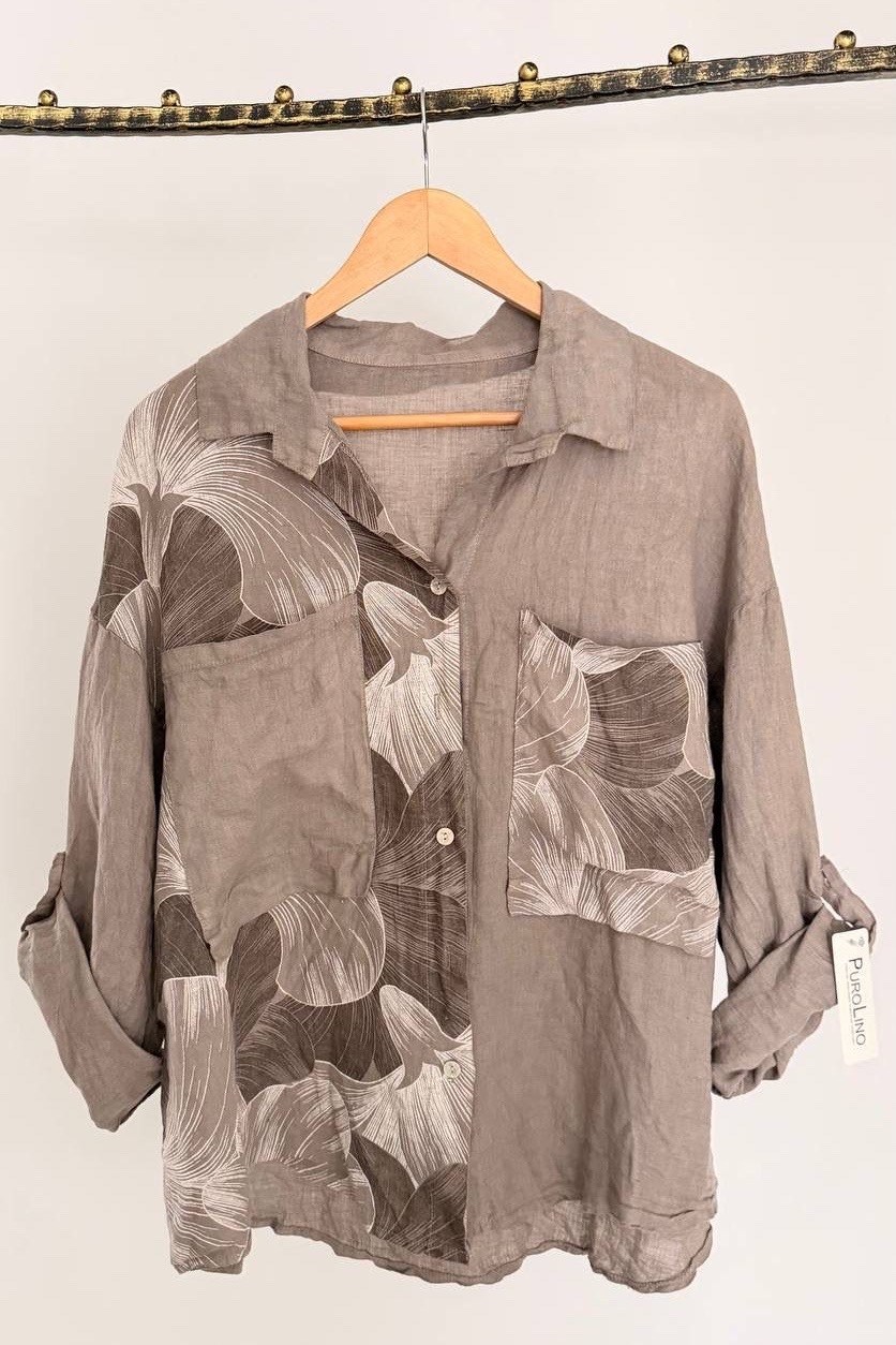 рубашка повседневная,женская рубашка,рубашка льняная,рубашка из хлопка и льна,рубашка из льна