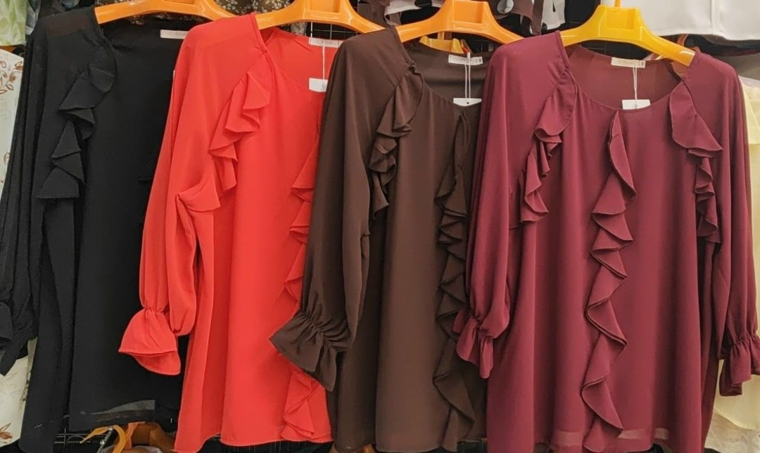 блуза дыхание осени (красная) б14187-5м,нарядная блуза,блуза свободного кроя,женская блуза,туника асолия 4100 красный