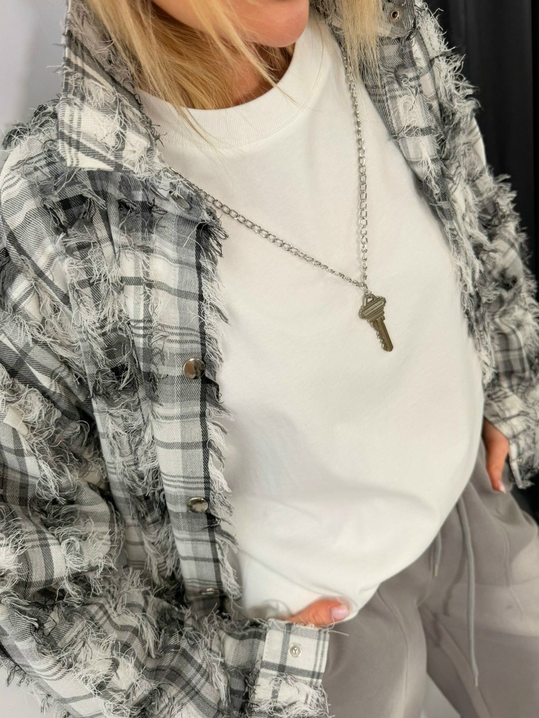 рубашка оверсайз в клетку удлиненная,рубашка оверсайз в клетку thirteen brand,одежда стильная,стиль одежды,рубашка оверсайз в клетку